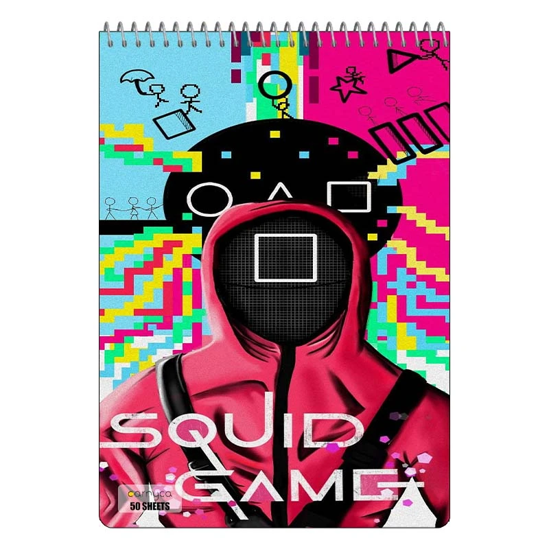 دفتر نقاشی 50 برگ سیمی کارنیکا طرح بازی مرکب Squid Game کد 42289