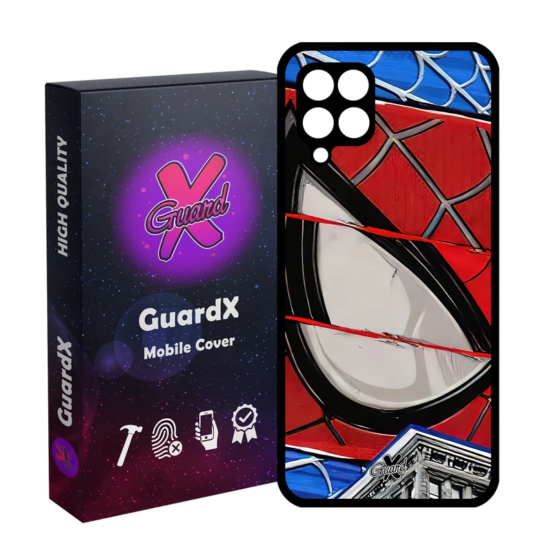 کاور گارد ایکس طرح مرد عنکبوتی مدل Glass10491 مناسب برای گوشی موبایل سامسونگ Galaxy M32 4G/M22 4G/F22