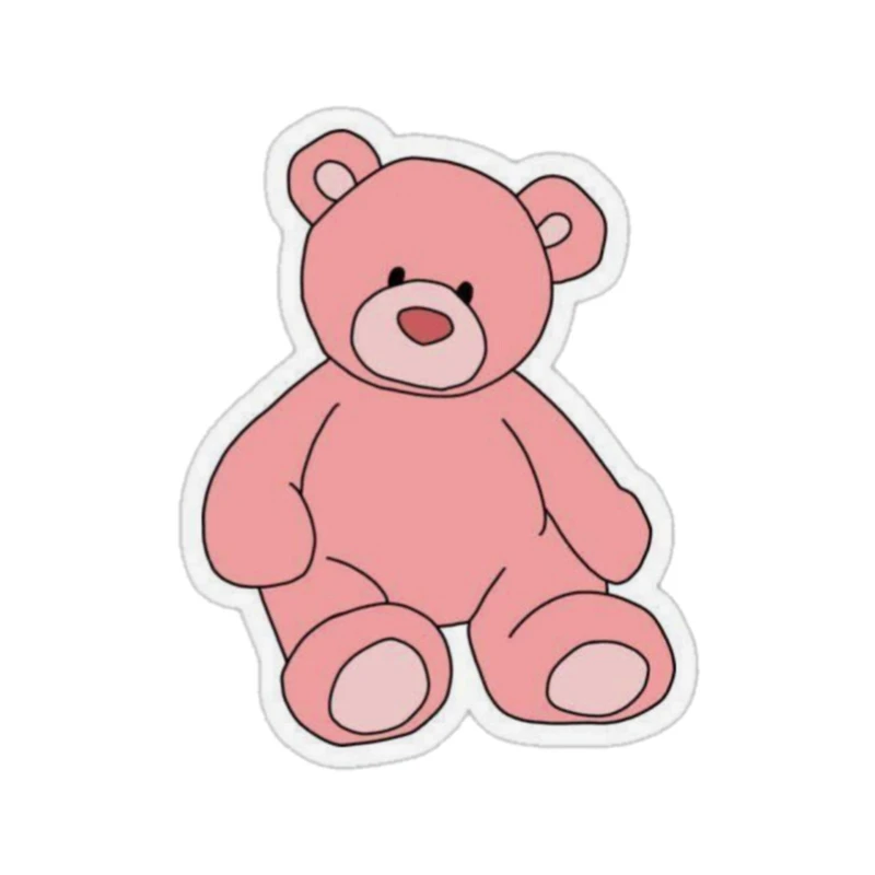 استیکر پارچه و لباس پاد آفرین مدل خرس مینیمال بامزه جذاب کد 1225