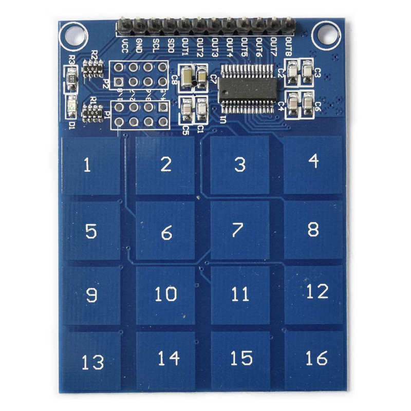 کیپد 4 در 4 لمسی خازنی مدل XD-62B TTP229