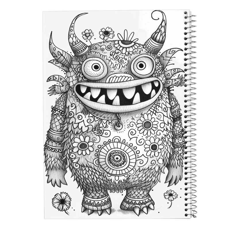 دفتر مشق 50 برگ مدوپد مدل هیولای فانتزی کد DF16760