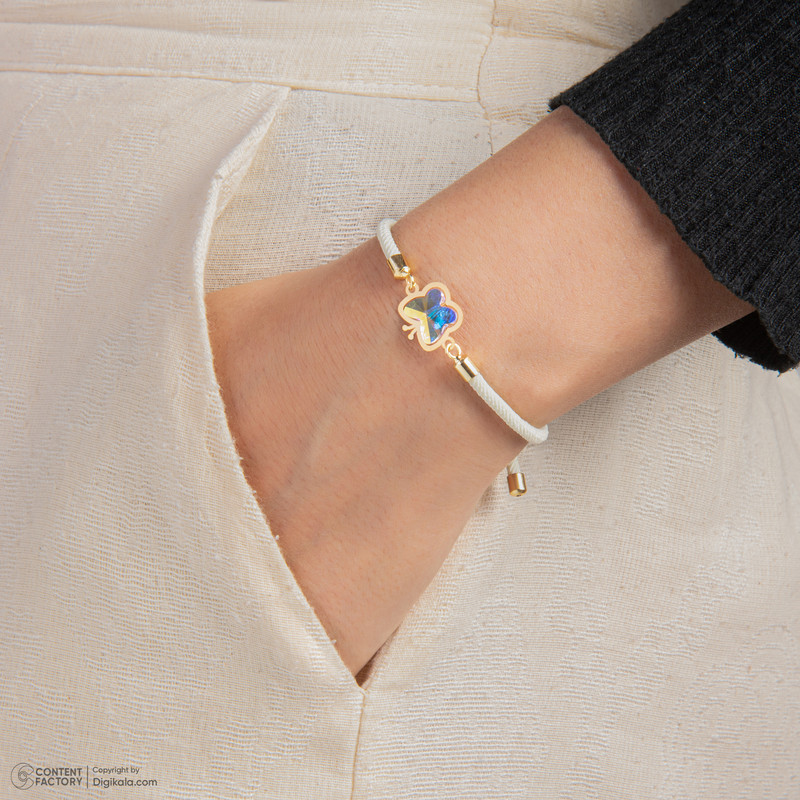 دستبند طلا 18 عیار زنانه ناریا مدل پروانه و سنگ کد 02 دستبند طلا 18 عیار زنانه ناریا مدل پروانه و سنگ کد 02