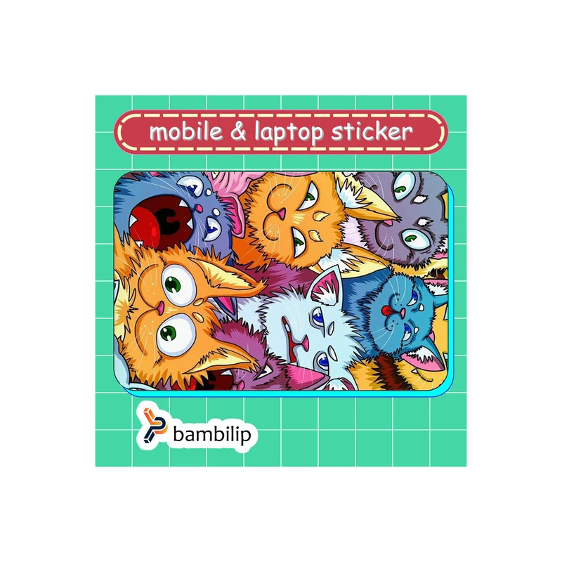 استیکر بامبیلیپ مدل کارت عابر طرح گربه های خشن فشن کد 4715333
