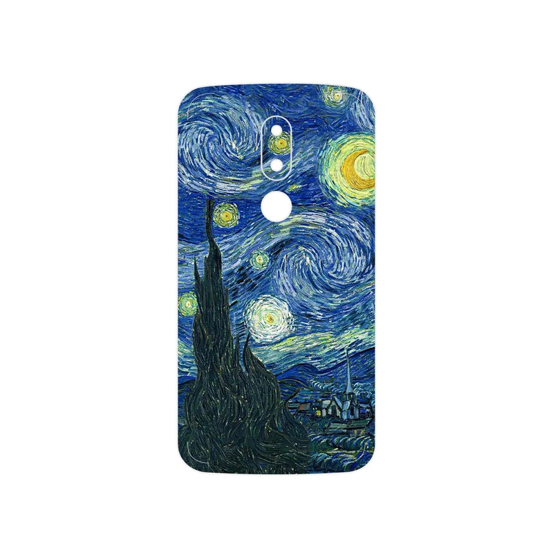 برچسب پوششی ماهوت مدل The Starry Night of van Gogh مناسب برای گوشی موبایل موتورولا Moto M