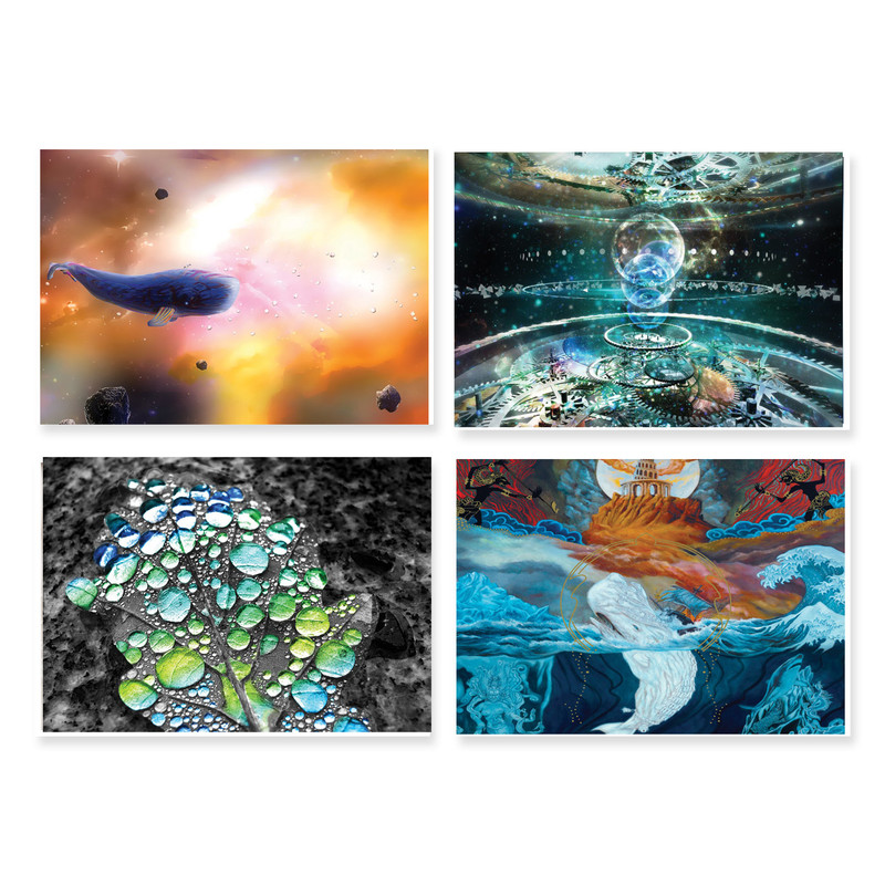 پوستر طرح فانتزی کد A-1984 مجموعه 4 عددی