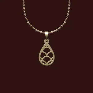 گردنبند طلا 18 عیار زنانه مدوپد مدل هندسی کد W2-1-1267