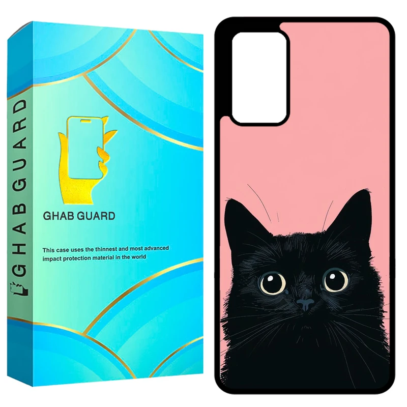 کاور قاب گارد طرح گربه مدل GCHPA72 مناسب برای گوشی موبایل سامسونگ Galaxy A72 4G