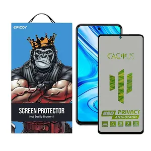 Epicoy Cactus-Privacy Glass Screen Protector For Xioami Redmi Note 9 Pro Max / Note 9 Pro 5G / Note 9 Pro / Note 9 Pro India / Note 9S / Note 10 Lite