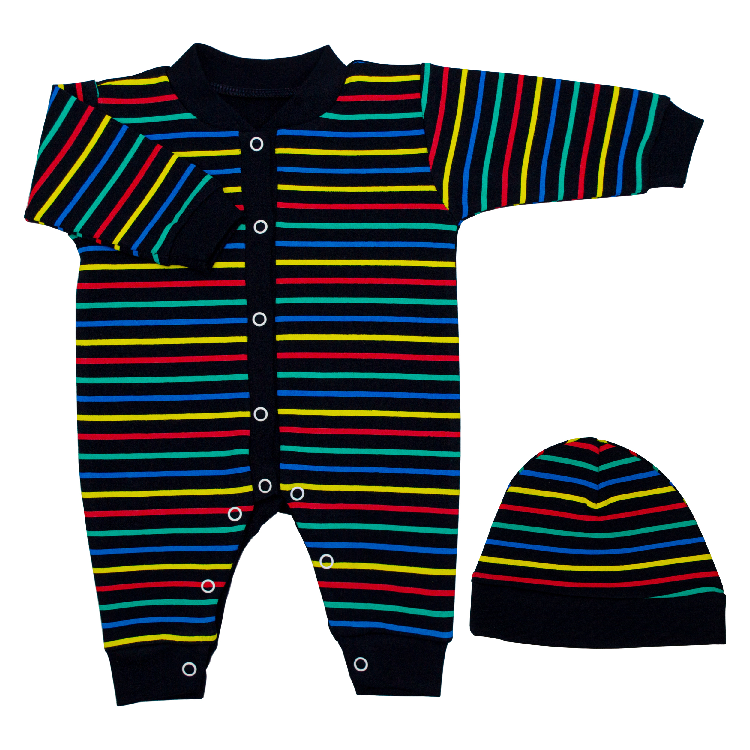 ست سرهمی و کلاه نوزادی مدل بیزی