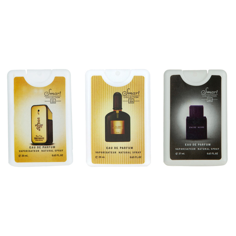 عطر جیبی مردانه اسمارت کالکشن مدل تام فورد وان میلیون لالیک حجم 20 میلی لیتر بسته 3 عددی عطر جیبی مردانه اسمارت کالکشن مدل تام فورد وان میلیون لالیک حجم 20 میلی لیتر بسته 3 عددی