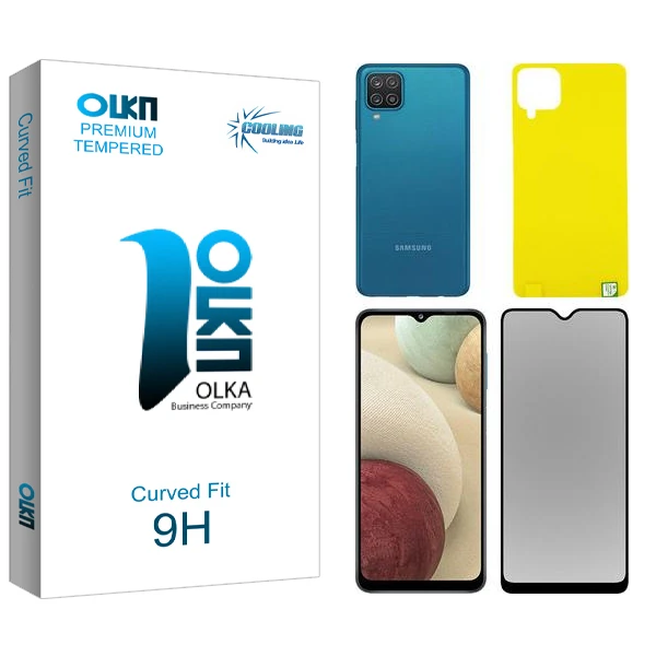 محافظ صفحه نمایش حریم شخصی کولینگ مدل Olka مناسب برای گوشی موبایل سامسونگ Galaxy A12  به همراه محافظ پشت گوشی