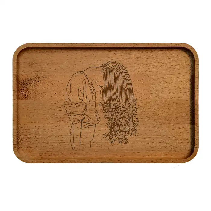 سینی چوبی مدل دختر