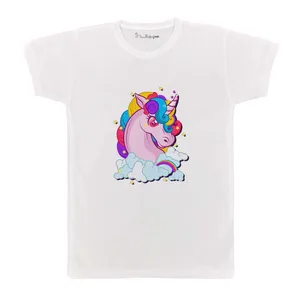 تی شرت بچگانه پرمانه طرح Unicorn کد pmt.3106