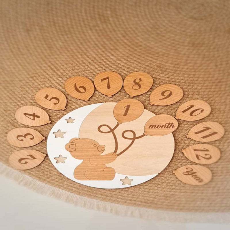 ماهگرد تم عکاسی مدل خرس بادکنکی