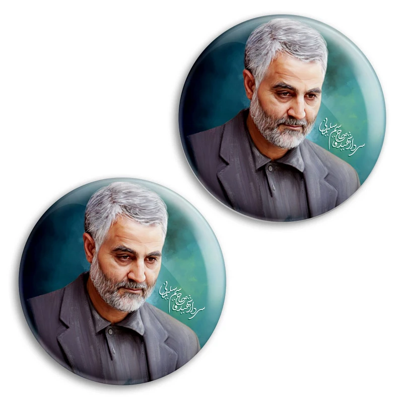 مگنت پرمانه طرح حاج قاسم سلیمانی کد pmag2.26920 مجموعه 2 عددی