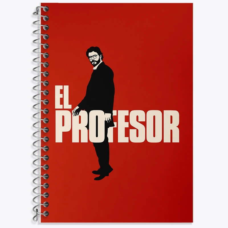 دفتر لغت 50 برگ خندالو طرح پروفسور سریال خانه ی کاغذی کد F1715