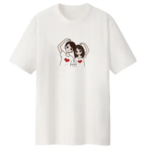 تی شرت لانگ آستین کوتاه  زنانه مدل عشقولانه کد LL06 S