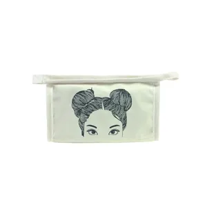 کیف لوازم آرایش زنانه مدل دختر نقاشی کد f158