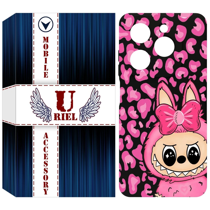 کاور یوریل مدل KSH کد 107 طرح عروسک لبوبو مناسب برای گوشی موبایل تکنو Spark 20 / Spark Go 2024