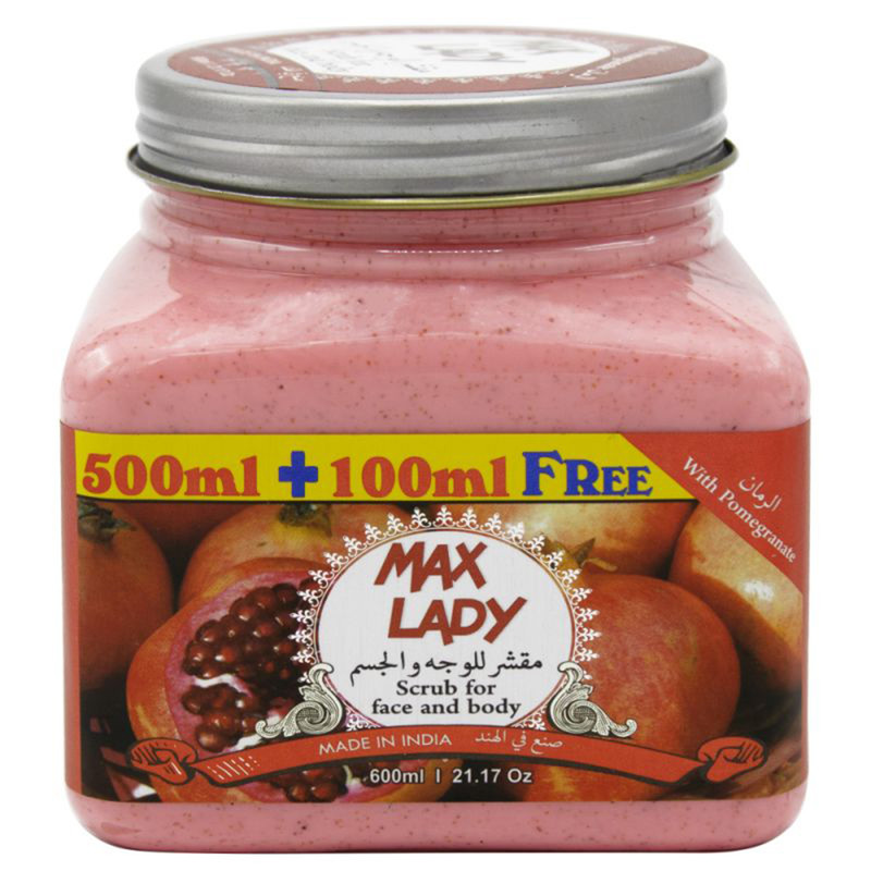 اسکراب لایه بردار پوست مکس لیدی مدل Pomegranate حجم 600 میلی لیتر اسکراب لایه بردار پوست مکس لیدی مدل Pomegranate حجم 600 میلی لیتر