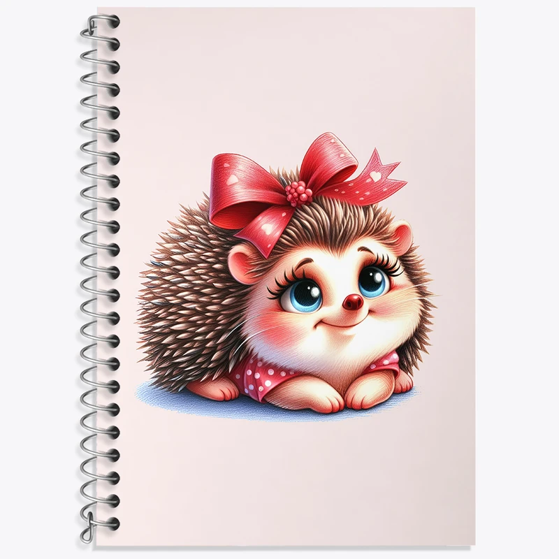 دفتر زبان 50 برگ خندالو مدل دو خط طرح جوجه تیغی بامزه کد N5554