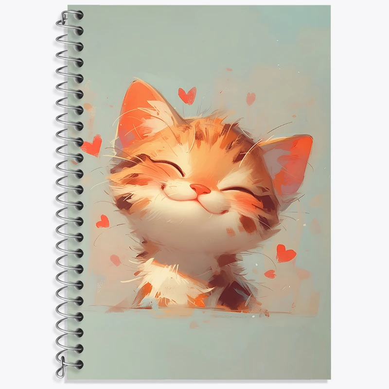 دفتر لغت 50 برگ خندالو طرح گربه کیوت کد N4404