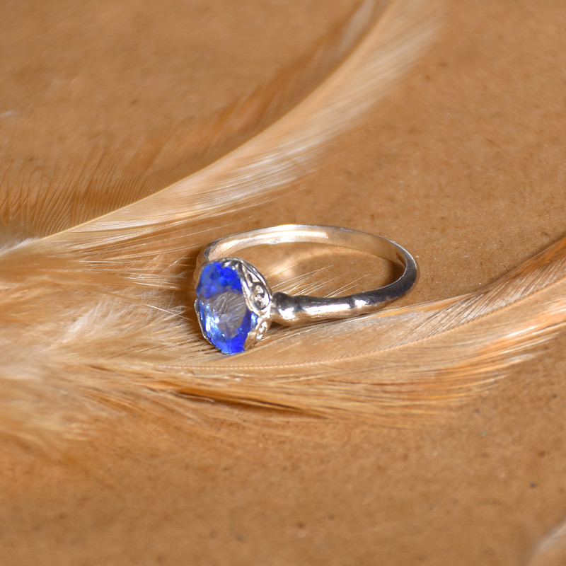 انگشتر نقره زنانه نقره جات لطفی مدل توپاز کد ANZS07E07