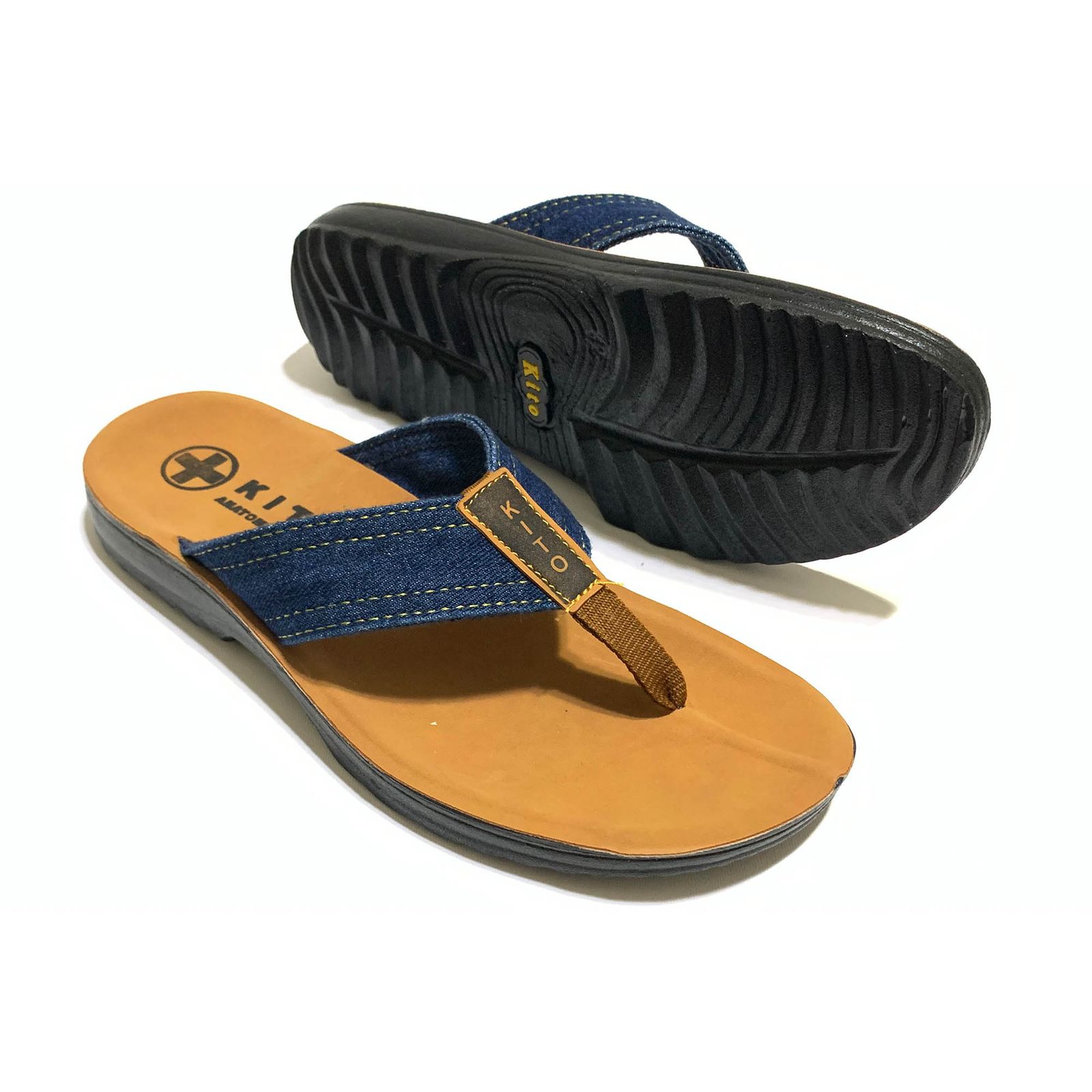 دمپایی لاانگشتی مردانه کیتو مدل Denim Style کد RS-NBL-054 -  - 3