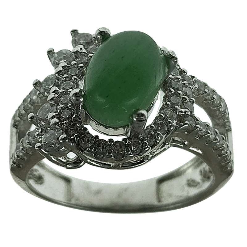 انگشتر نقره زنانه سلین کالا مدل عقیق یشم کد 103 انگشتر نقره زنانه سلین کالا مدل عقیق یشم کد 103