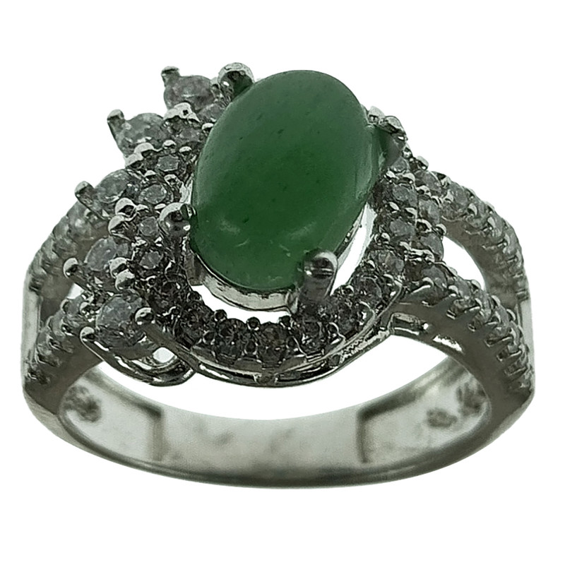 انگشتر نقره زنانه سلین کالا مدل عقیق یشم کد 103 انگشتر نقره زنانه سلین کالا مدل عقیق یشم کد 103