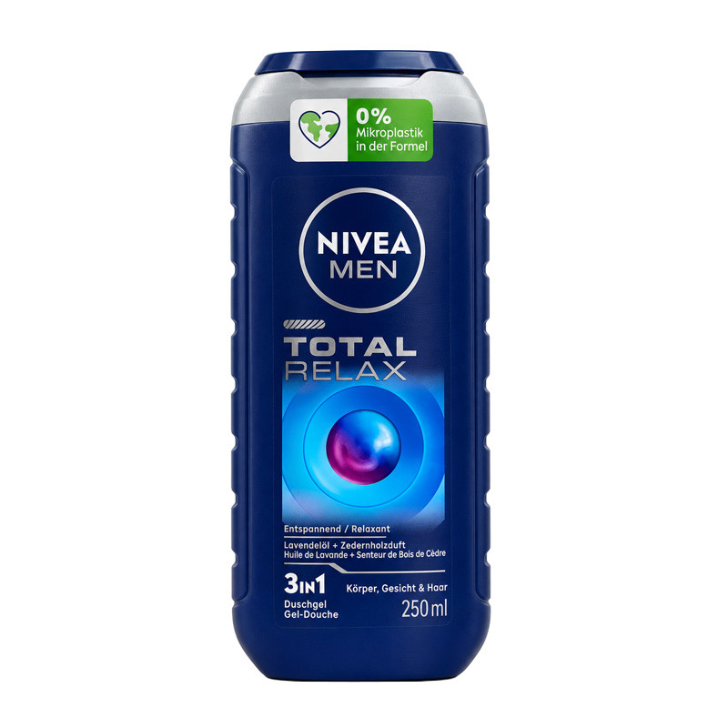 شامپو سر و بدن نیوآ مدل TOTAL RELAX با رایحه خنک مناسب برای انواع مو حجم 250 میلی لیتر