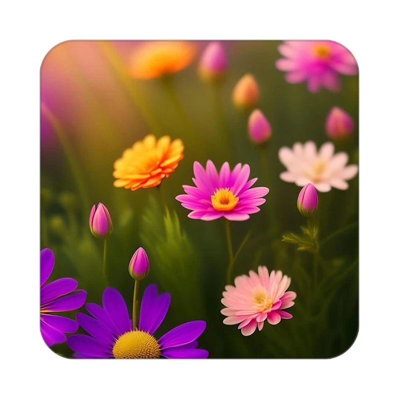 زیر لیوانی کاکتی طرح گل مدل mp18419