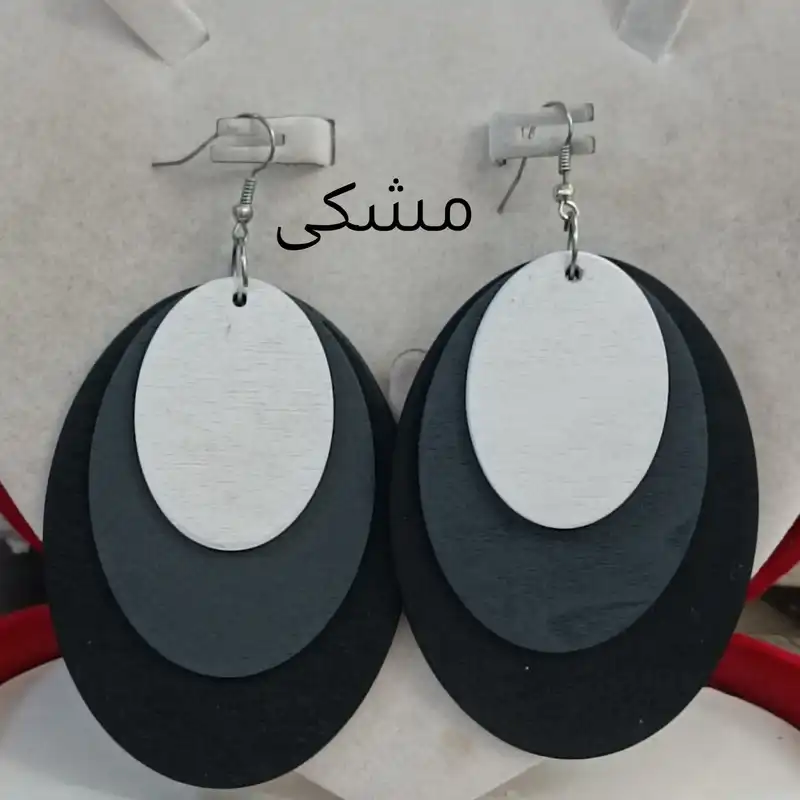 گوشواره زنانه مدل چوبی