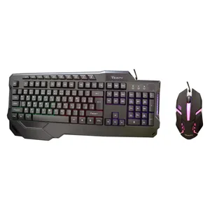 Verity V-KB6121GCW Gaming Keyboard With Mouse, Membrane Switch, Full-Size, LED RGB Lighting