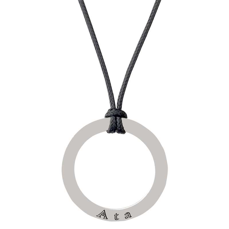 گردنبند نقره مردانه لیردا مدل اسم عطا 72503