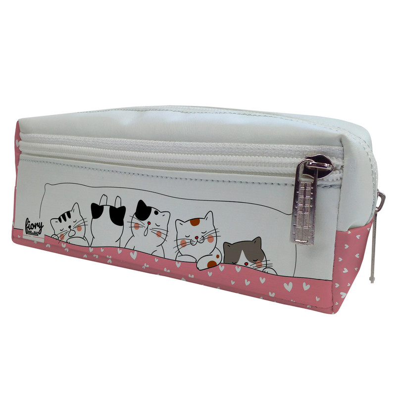 جامدادی مستر راد مدل سه زیپ گربه کیوت طرح لوئی کد fiory 2525