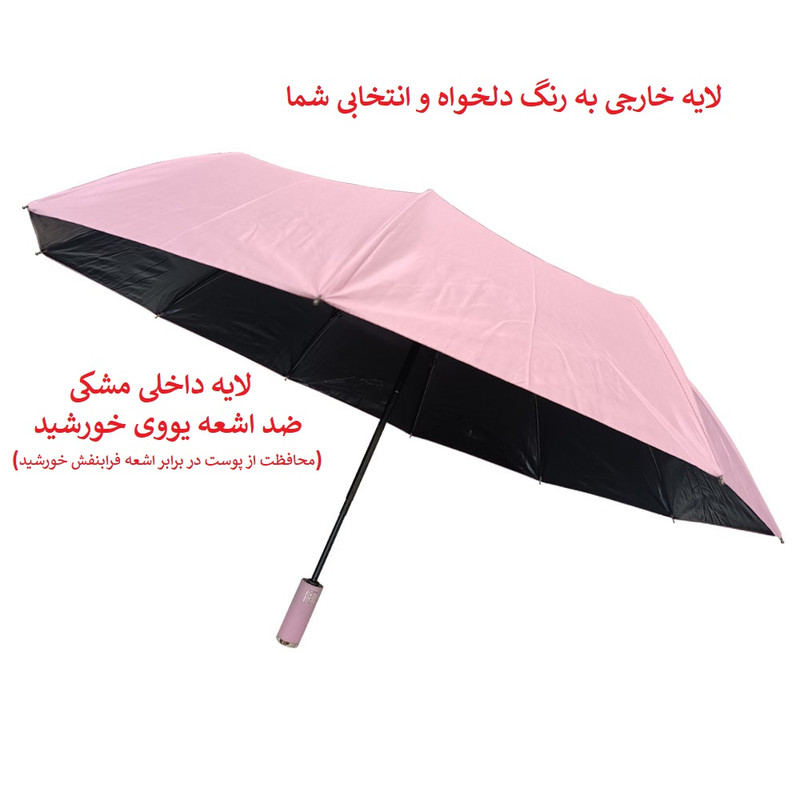 چتر 10 پره مدل دسته آینه ای قطر 116 سانتی‌متر