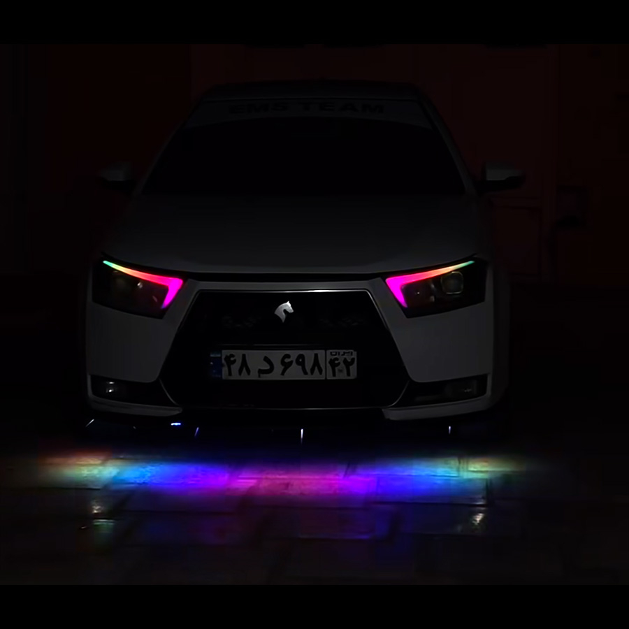 چراغ جلو اسپرت خودرو گروه پژوهش صنعت مدرن مدل فولکالر مناسب برای دنا و دنا پلاس بسته دو عددی
