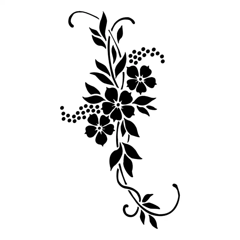 شابلون باتیس آرت طرح گل کد 50-570