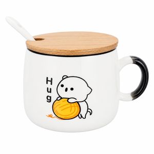 ماگ مدل عروسکی طرح Hug کد x21 به همراه قاشق