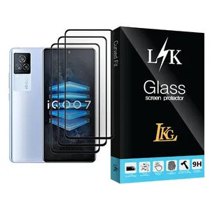 LKG LK Glass MIX003 Screen Protector For  iQOO 7 Pack Of 3