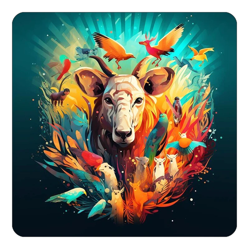 مگنت کاکتی طرح حیوانات رنگی مدل mp25403