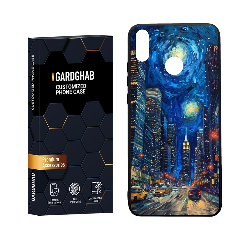 کاور گارد قاب مدل دورژله ای پشت گلس هنری مناسب برای گوشی موبایل آنر 8x