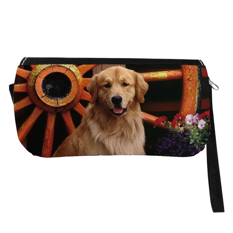  جامدادی مدل دوزیپ طرح سگ گلدن ریتریور کد NI212