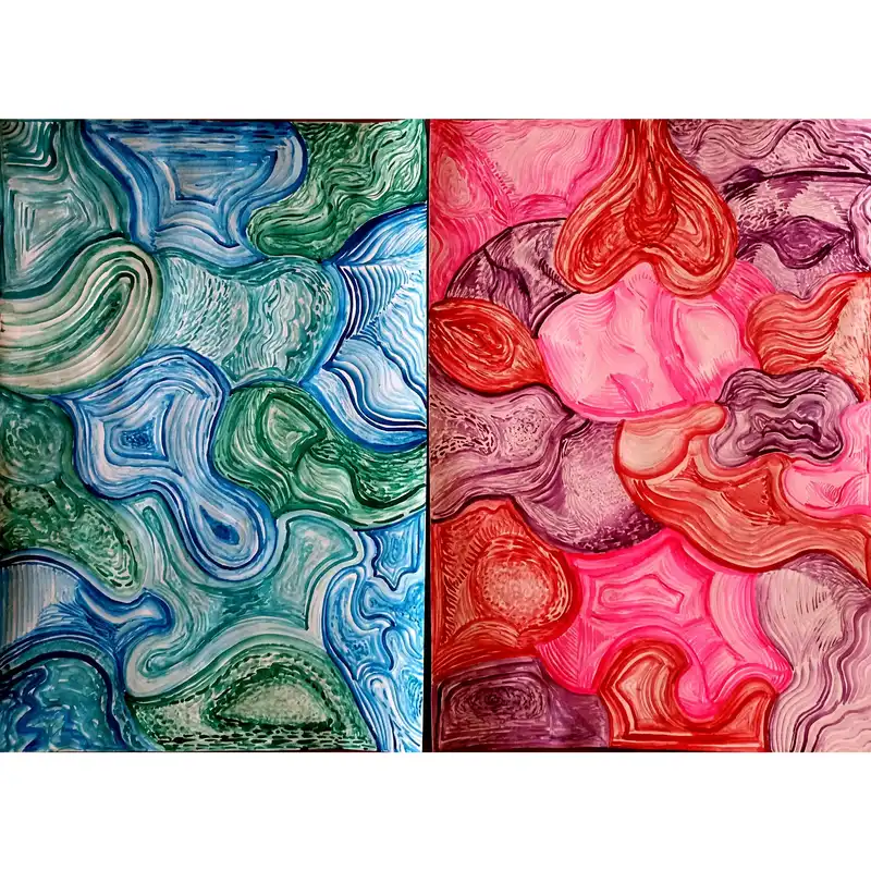 نقاشی آبرنگ کد 60 مجموعه 2 عددی