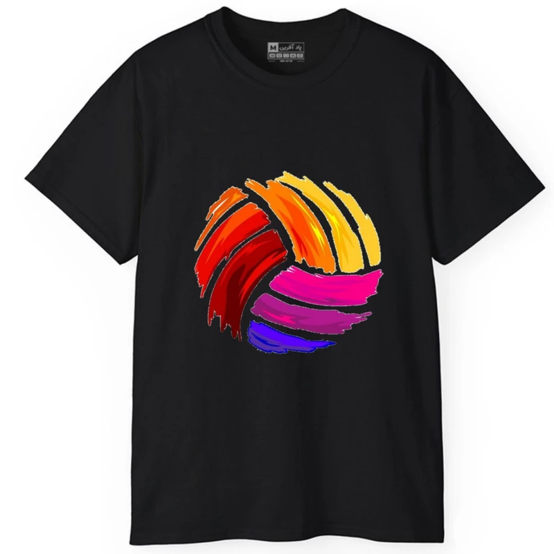 تی‌شرت آستین کوتاه مردانه پاد آفرین مدل توپ والیبال کد475