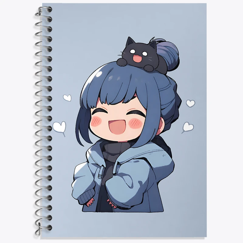 دفتر زبان 50 برگ خندالو مدل سه خط طرح دخترانه کیوت کد N5182