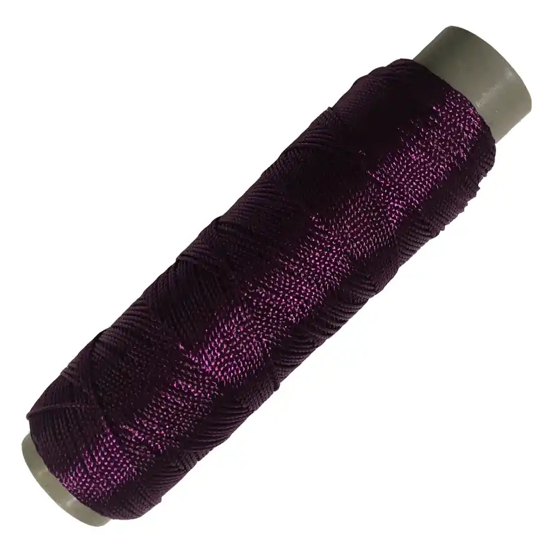نخ دوخت چرم دوزی مدل ابریشمی Purpl100m سایز 10 طول 100 متر