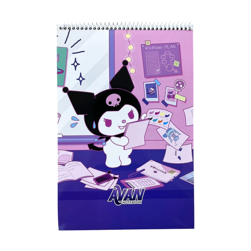 دفتر نقاشی 40 برگ رحلی آوان مدل حاشیه دار طرح کرومی کد KK3