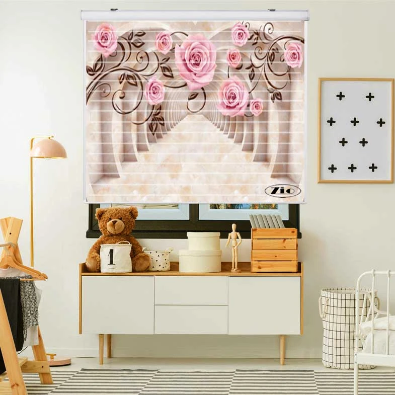 پرده زبرا زیو مدل سیلوئت 3D1247 سایز 150x150 سانتی متر